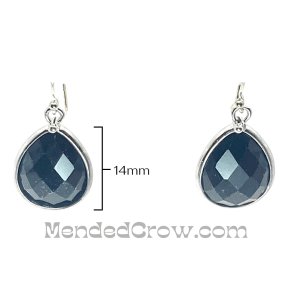 Black Onyx and Sterling Earrings