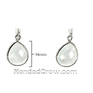 Clear Quartz and Sterling Earrings