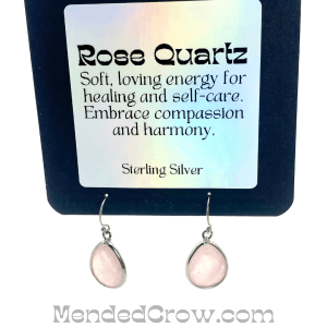 Rose Quartz & Sterling Earrings