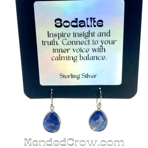 Sodalite and Sterling Earrings